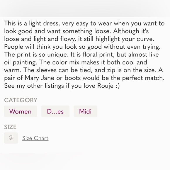 Rouje dress- Robe MICHAELA  Size 34 - Picture 9 of 10